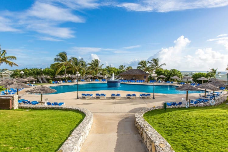 Main swimming pool and garden